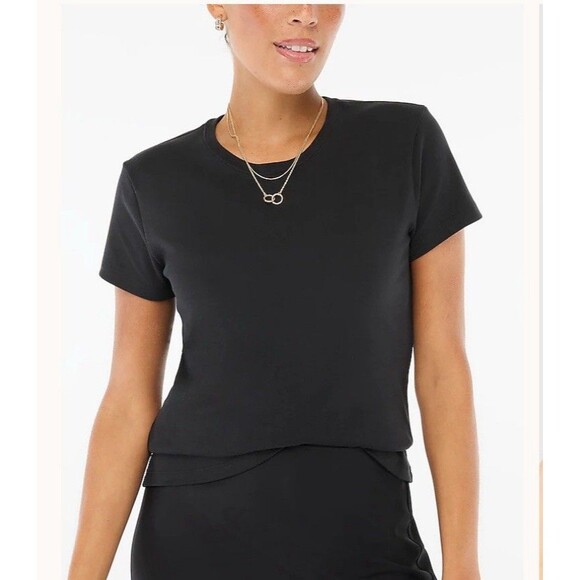 NWT J.CREW Women's Essential Tee in Black, XS - Picture 1 of 5